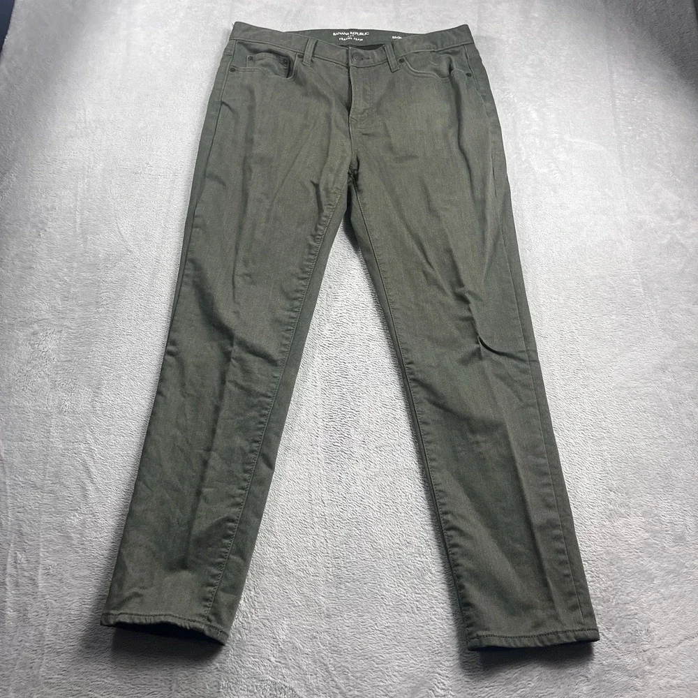 Banana Republic Travel Jean Athletic Fit‎ Jeans Mens Size 32x28* Green